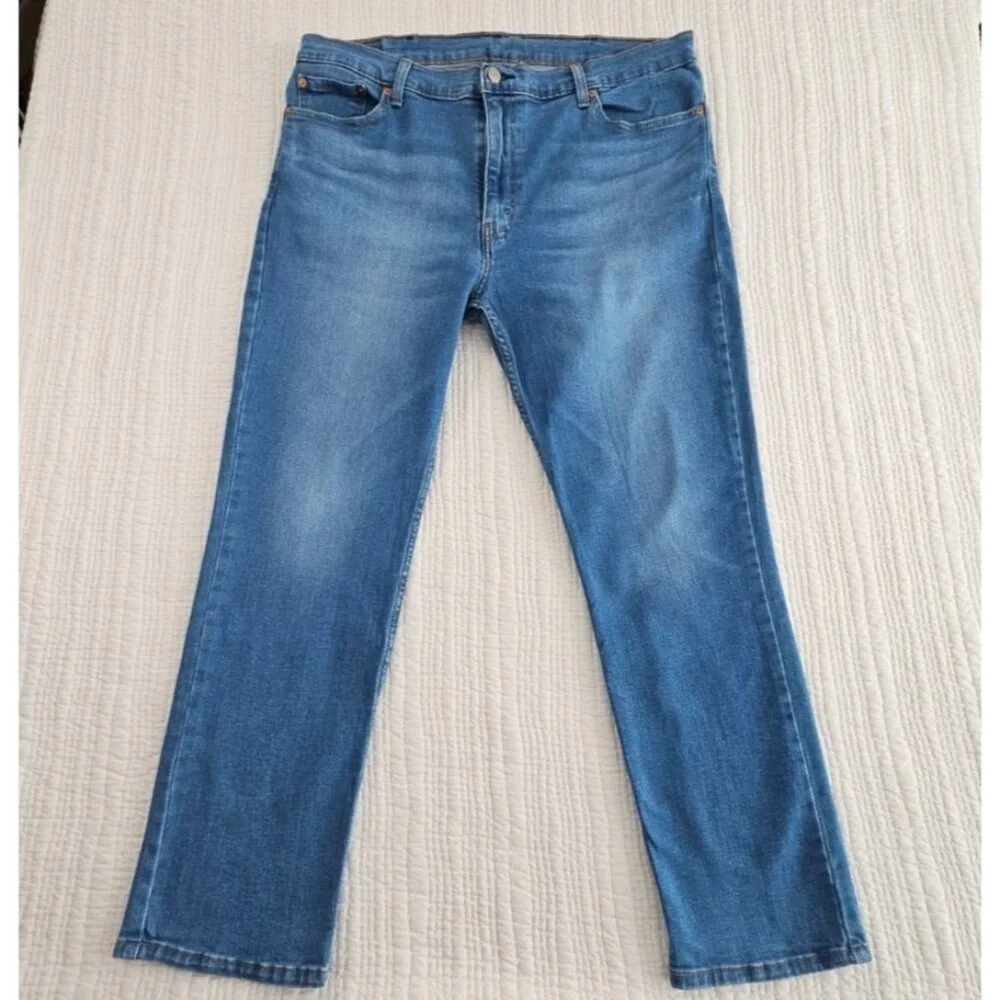 Levi's 511 Jeans Men's 40x30 Light Wash Straight Leg Stretch Classic‎ Denim EUC
